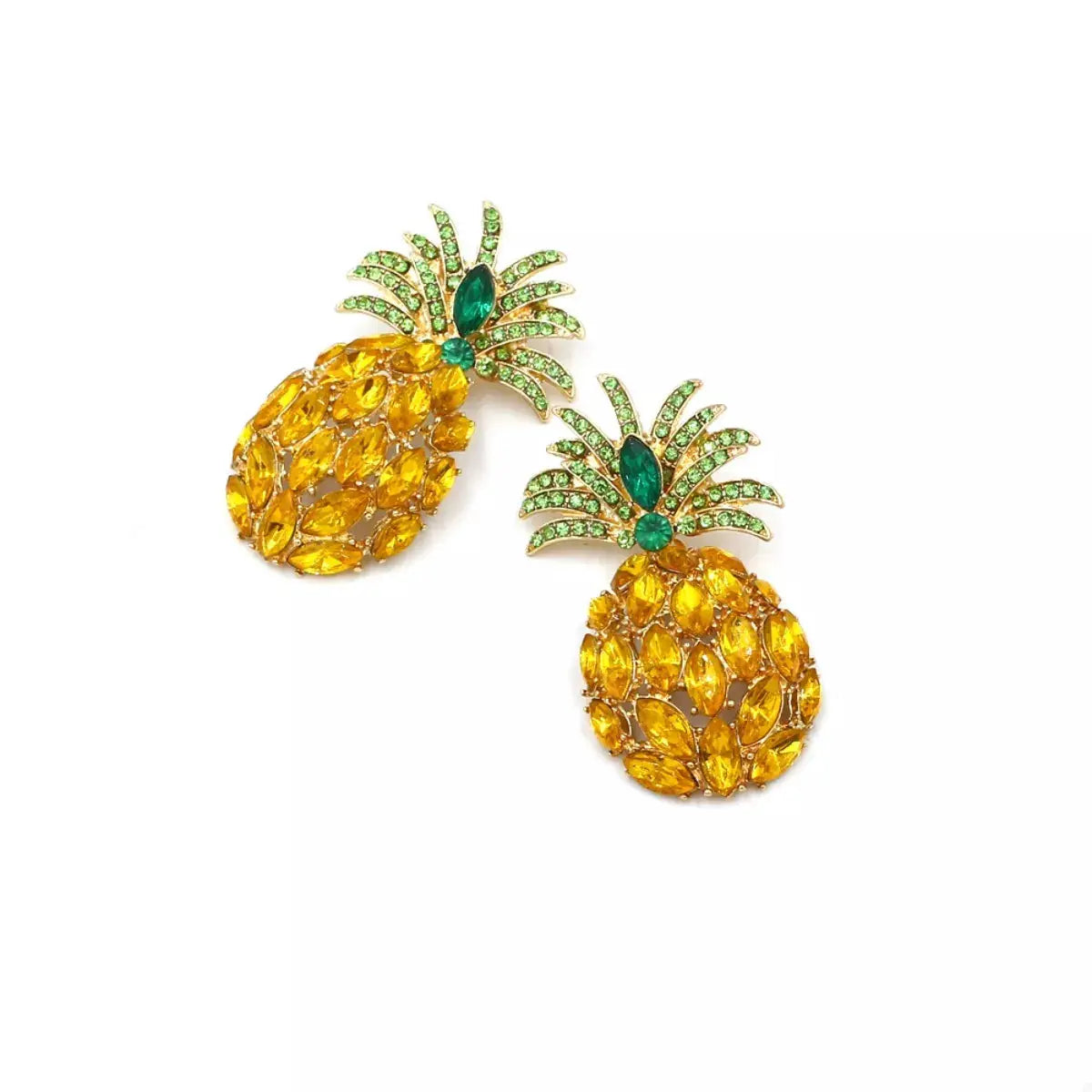 Pineapple Rhinestone Dangle Earrings by Trendsi