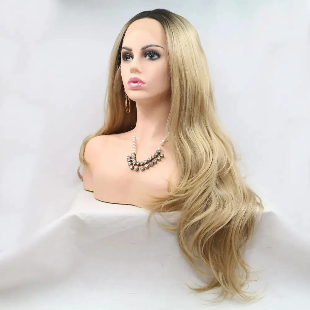 13*3" Lace Front Wigs Synthetic Long Wavy 24" 130% Density by Trendsi