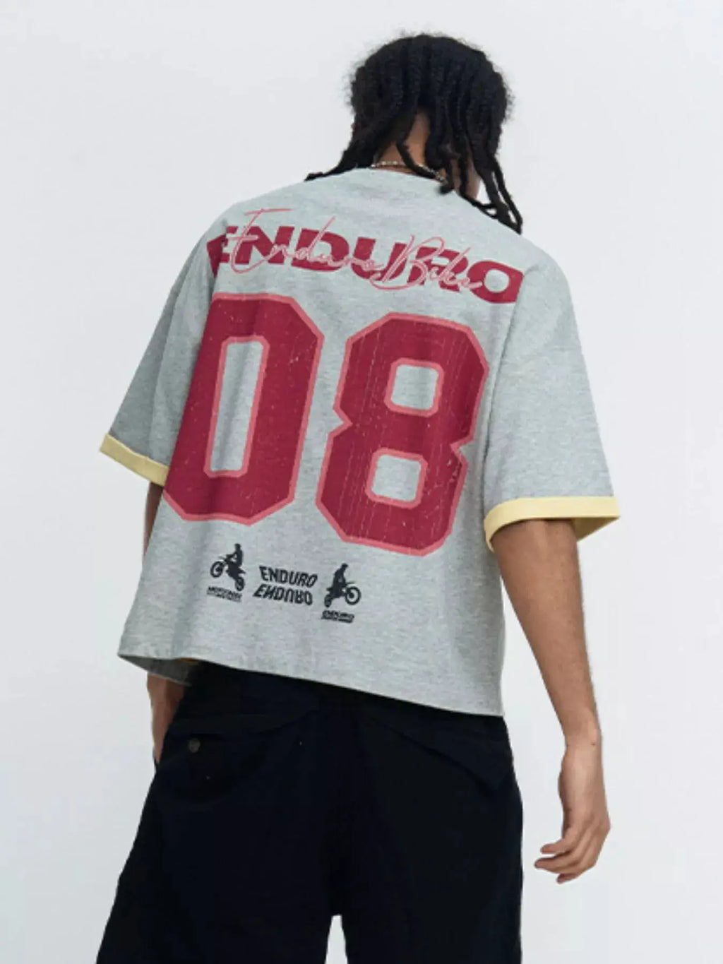 Men's Graphic Short Sleeve T-Shirt with Contrast Trim by Trendsi