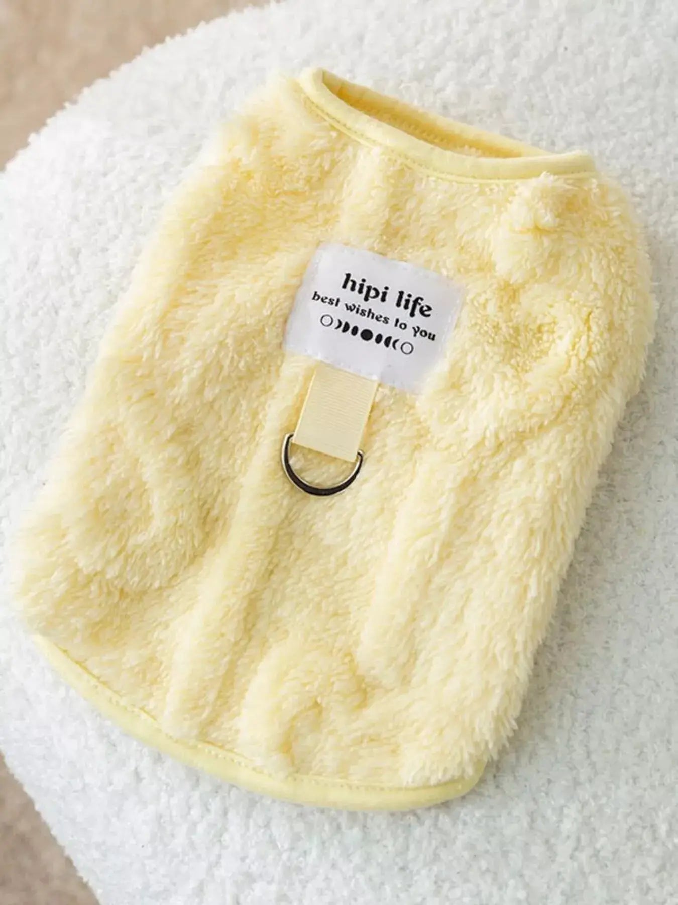 Cozy Plush Pet Sweater with Cute Patch by Trendsi
