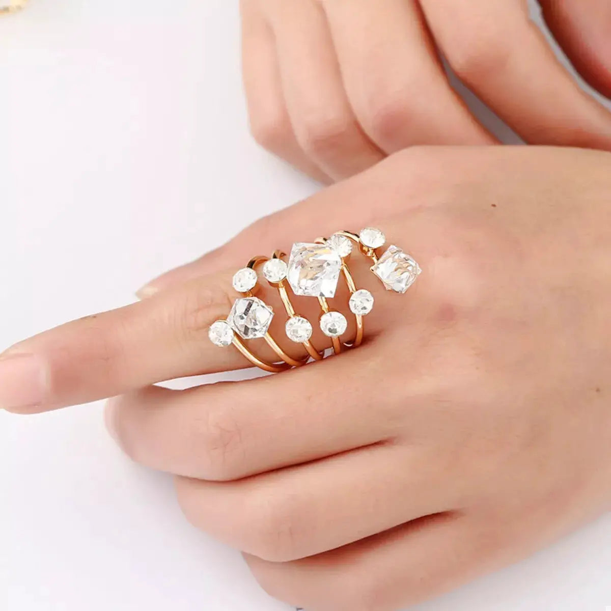 18K Gold-Plated Multi-Layered Ring by Trendsi