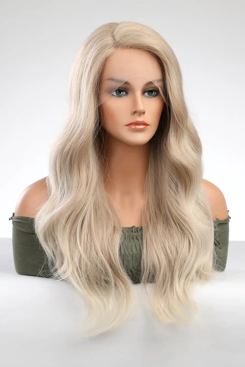 13*2" Lace Front Wigs Synthetic Long Wave 25" 150% Density by Trendsi