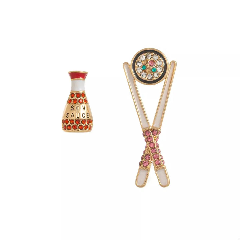 Food Theme Copper Asymmetry Earring by Trendsi