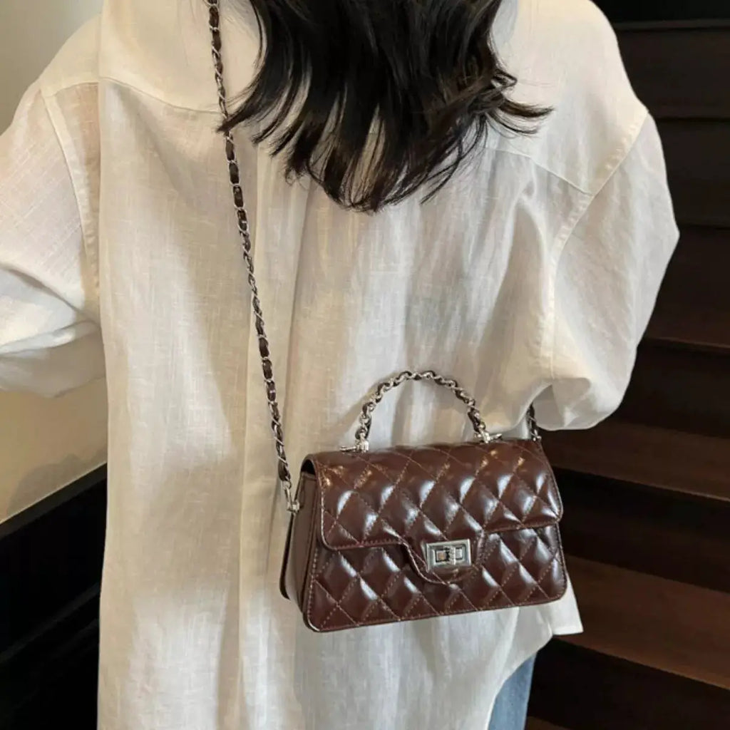 Quilted Flap Crossbody Bag by Trendsi