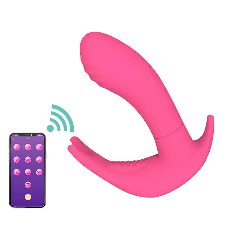 The APP Newly Equipped With Butterfly Sex Appeal Female Vibrating Massage Appliance Adult Couple's Warming Sex Appliance by eprolo