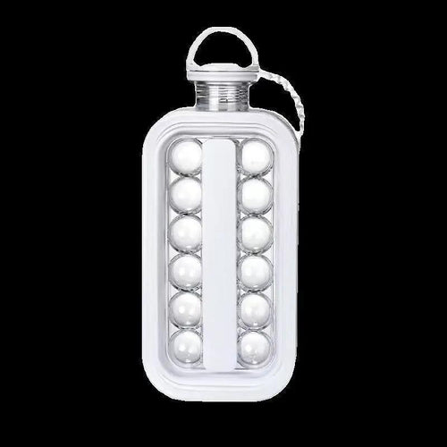 2-in-1 Portable Folding Ice Ball Maker Bottle, Silicone Freezer Ice Mold & Water Bottle for Cocktails, Travel, Gym by eprolo