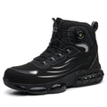 Safety Work Shoes for Men Summer Mesh Breathable Anti-Slip Rotating Buckle No-Tie Labor Protection Shoe