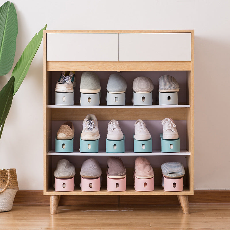 Simple Integrated Shoe Rack Creative Double-Layer Thickened Shoe Support Three-Dimensional Storage Shoe Rack Porch Shoe Organizer