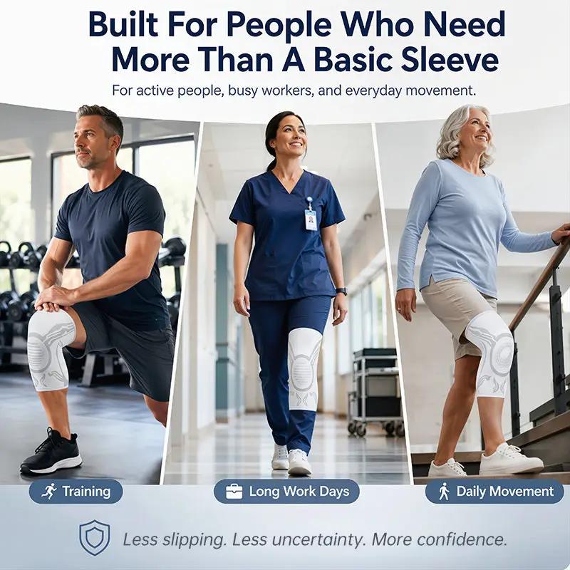 Adjustable Smart-Knob Knee Brace — Patella Gel Pad, Side Stabilizers, Compression Support for Pain Relief & Recovery by eprolo