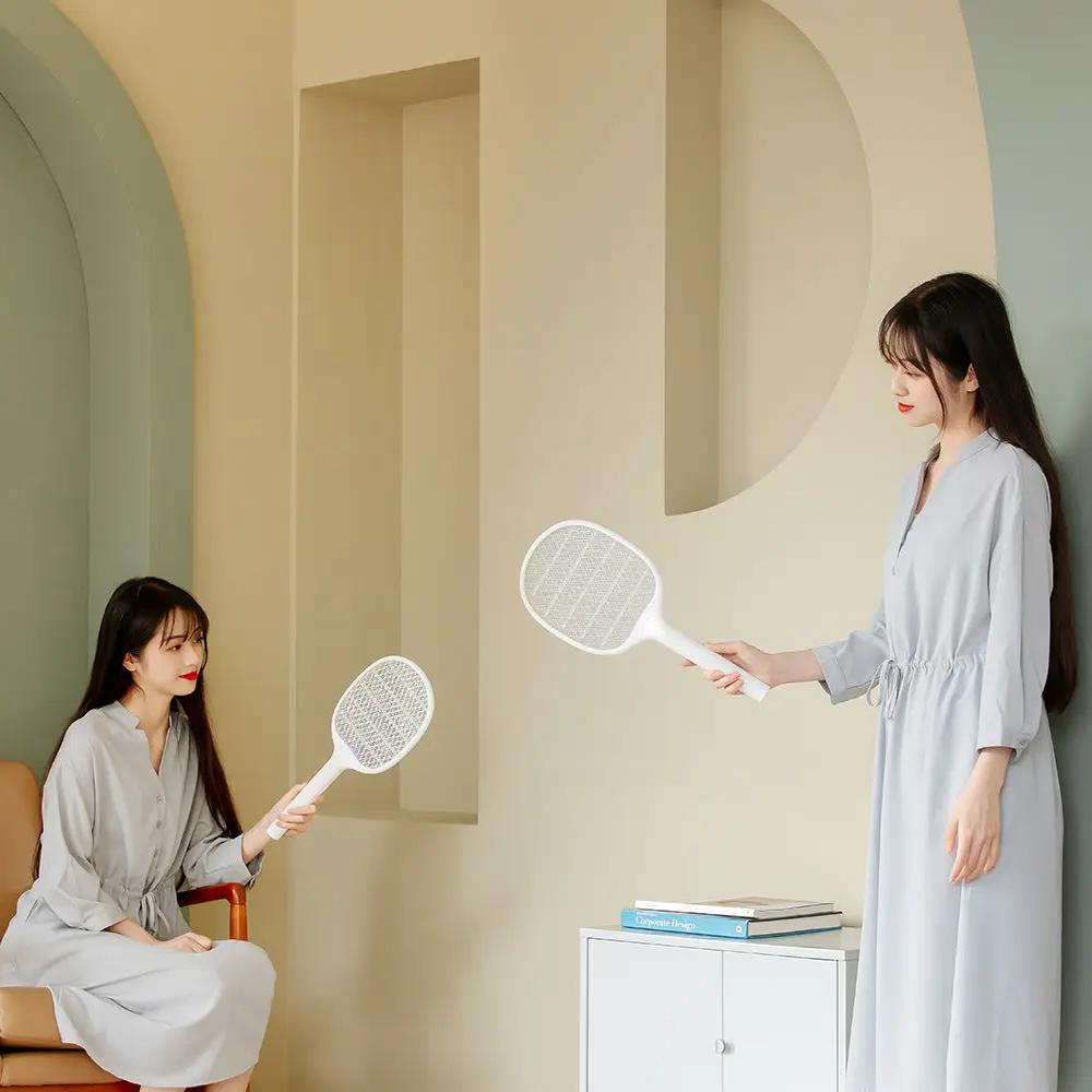 New Household Appliances Mosquito Killer Two-In-One Rechargeable USB Mosquito Killer Lamp Fly Swatter Purple Light Trap by eprolo