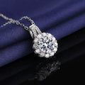 2 Carat Moissanite 925 Sterling Silver Necklace by Trendsi