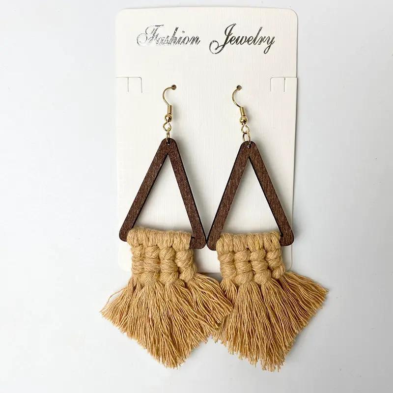 Tassel Detail Geometric Earrings by Trendsi