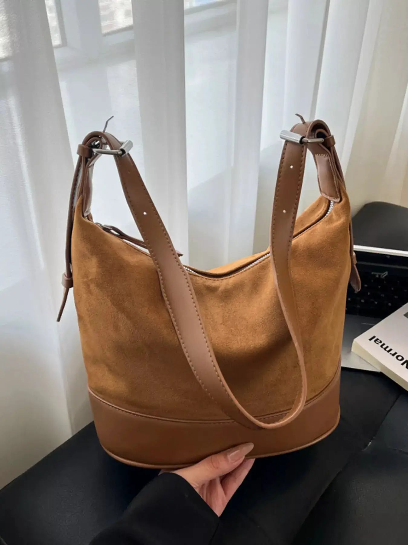 Adjustable Strap Tote Bag by Trendsi