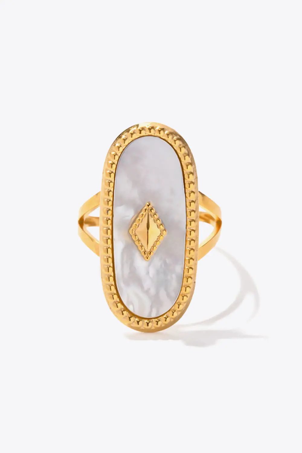 Natural Stone Copper Ring by Trendsi