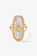Natural Stone Copper Ring by Trendsi