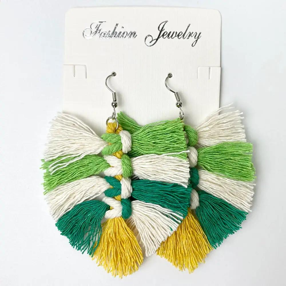 Fringe Detail Dangle Earrings by Trendsi