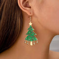 Christmas Tree Dangle Earrings by Trendsi