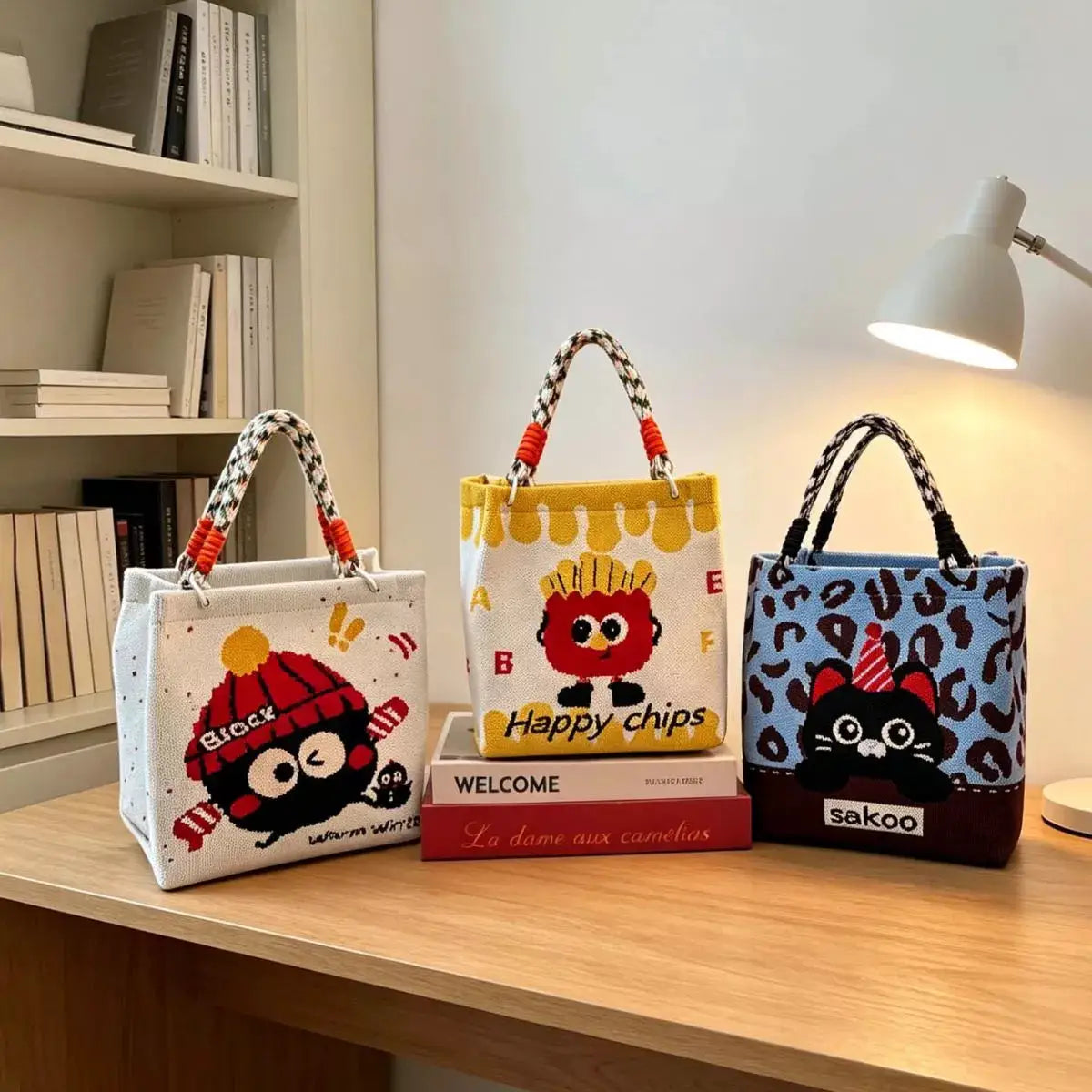 Cartoon Portable Handbag by Trendsi