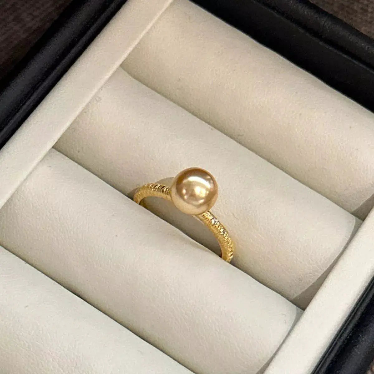 18K Gold-Plated Pearl Ring by Trendsi