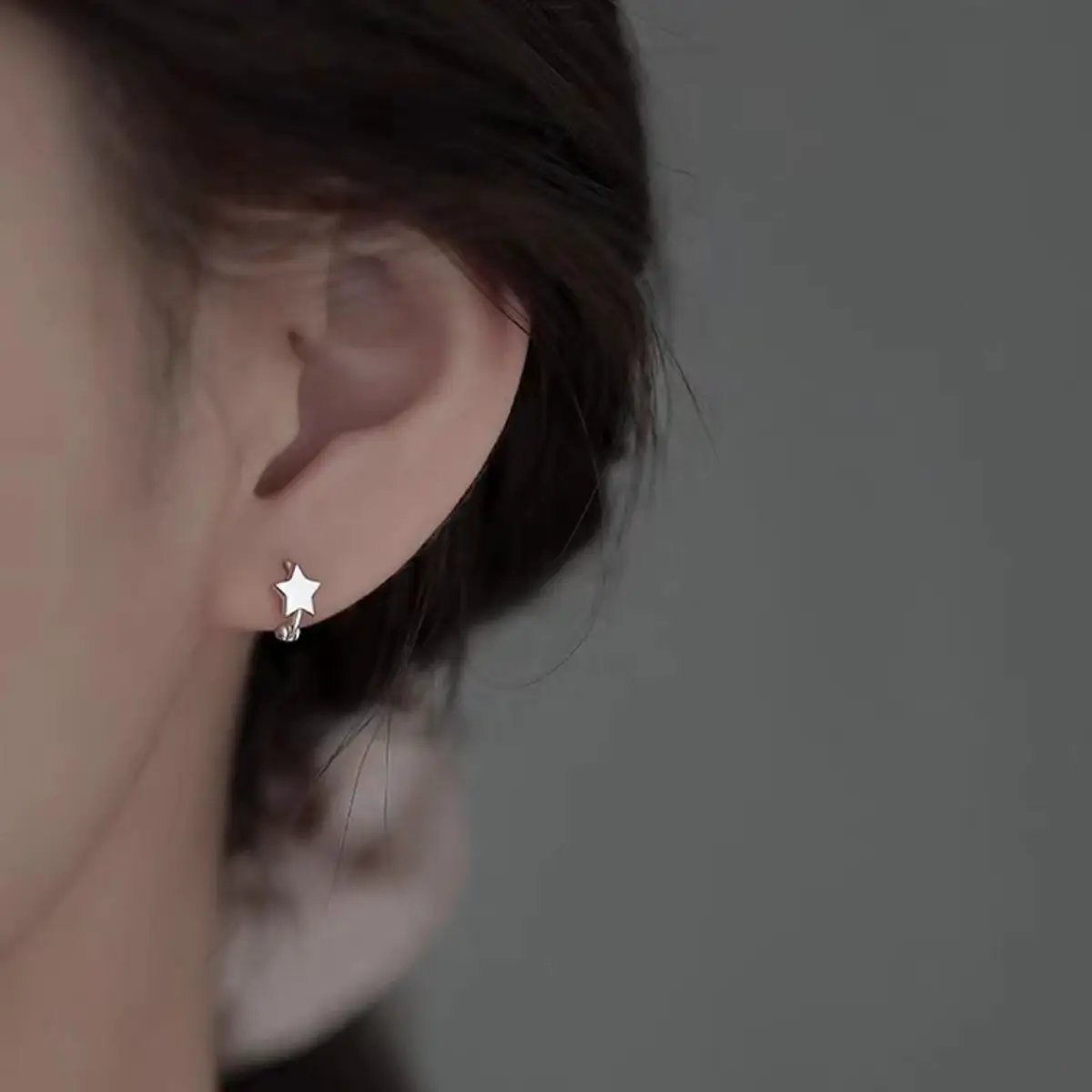 925 Sterling Silver Star Earrings by Trendsi