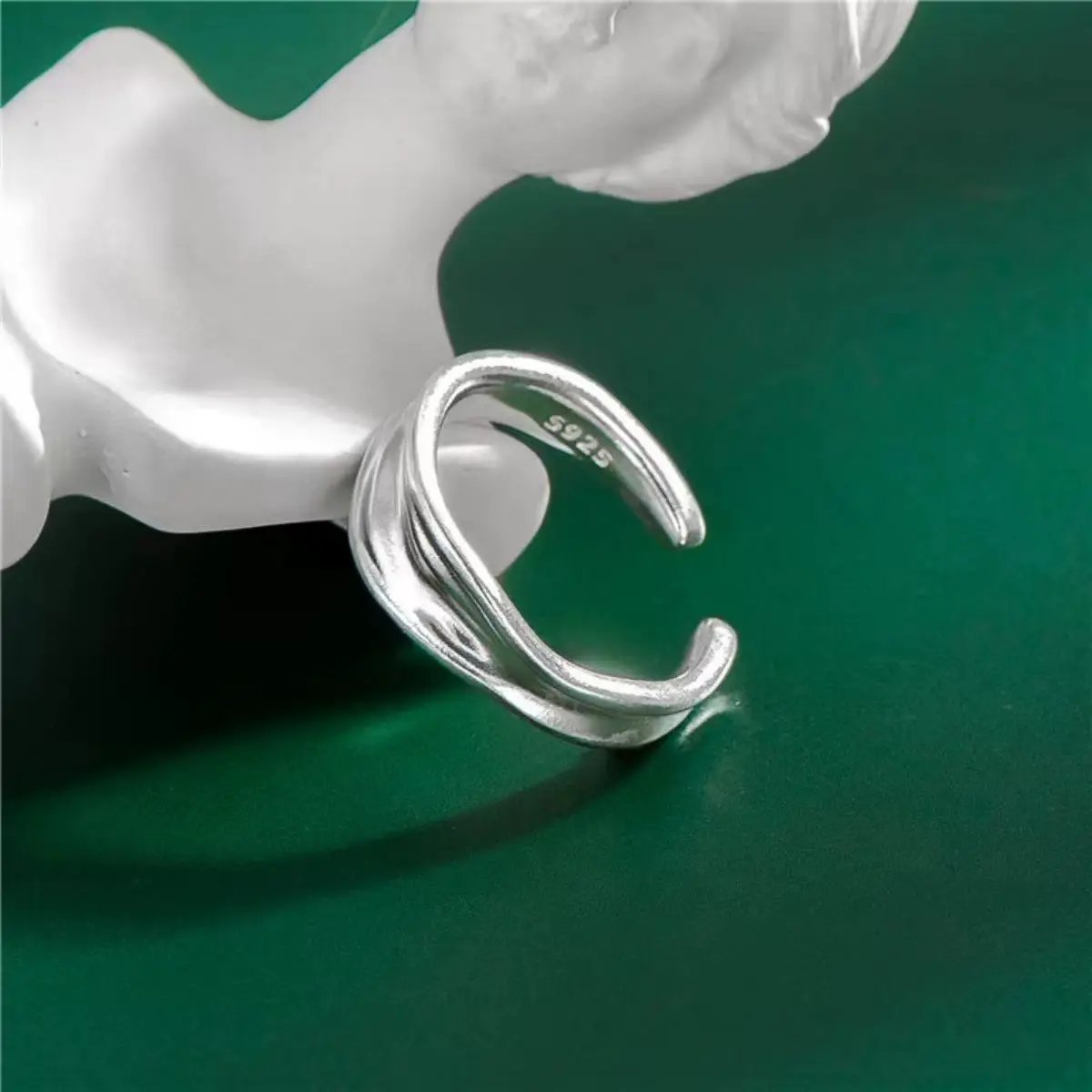 925 Sterling Silver Open Ring by Trendsi