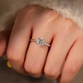 1 Carat 925 Sterling Silver Moissanite Ring by Trendsi