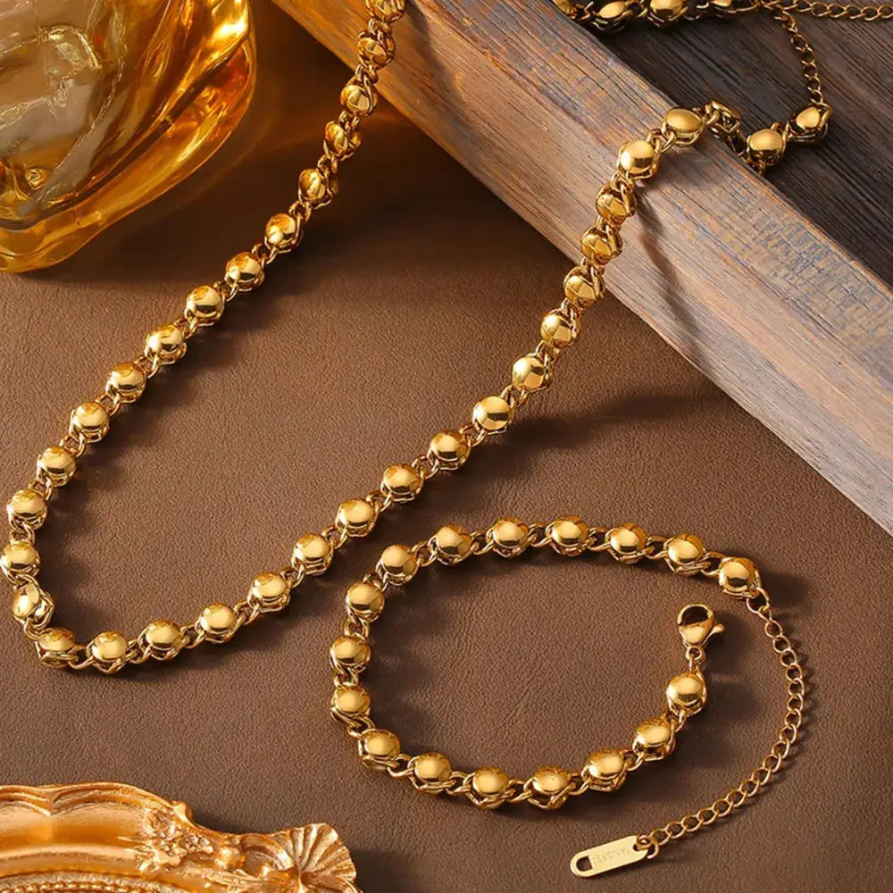 18K Gold-Plated Copper Necklace by Trendsi