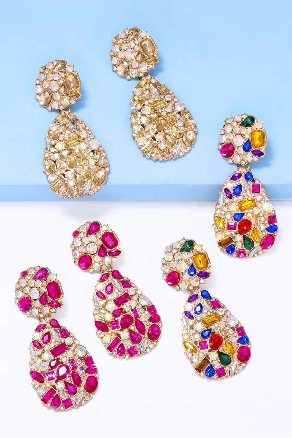 Teardrop Shape Zinc Alloy Dangle Earrings by Trendsi