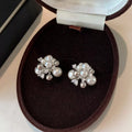 Pearl Cluster Stud Earrings by Trendsi