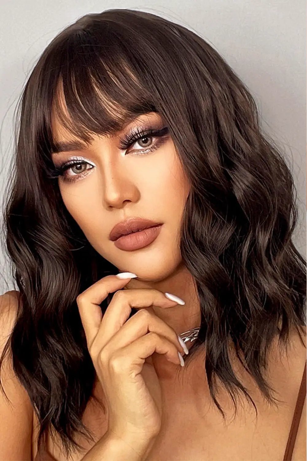 Natural Looking Synthetic Full Machine Bobo Wigs 12'' by Trendsi