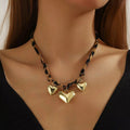 Leopard 18K Gold-Plated Heart Necklace by Trendsi