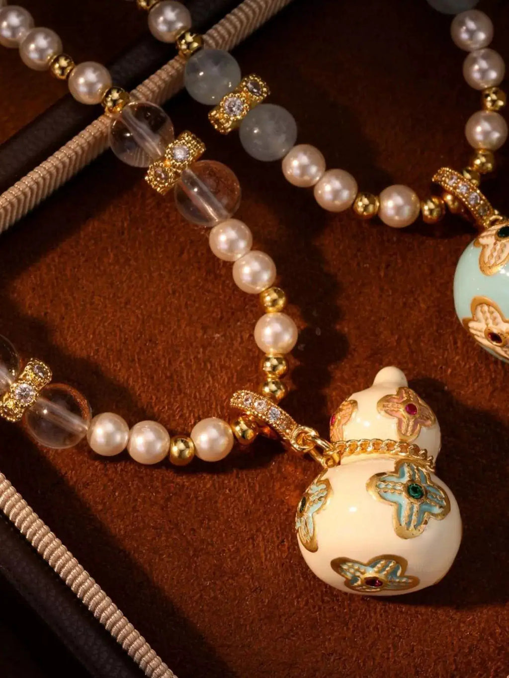 18K Gold-Plated Gourd Pendant Necklace by Trendsi