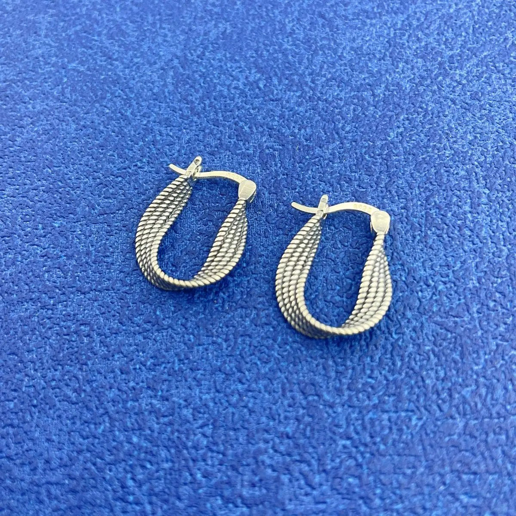 925 Sterling Silver Hoop Earrings by Trendsi