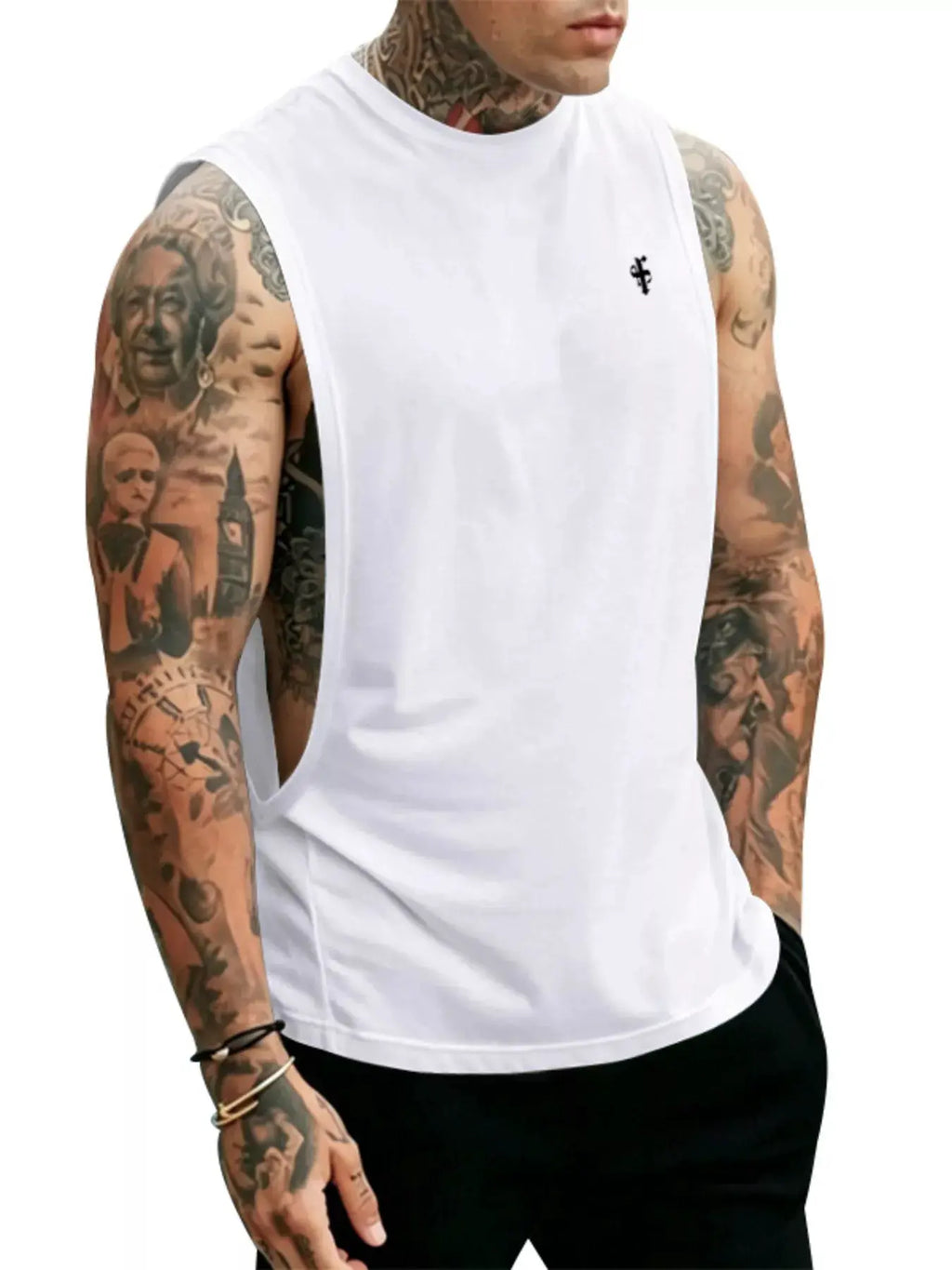 Men's Full Size Round Neck Tank Top Plus Size by Trendsi