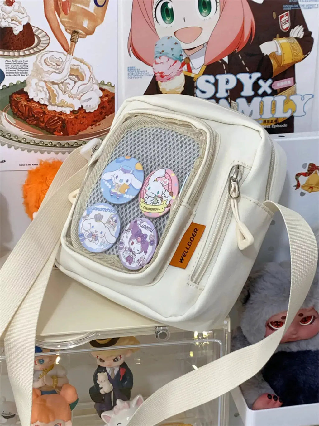 Badge Display Crossbody Bag by Trendsi