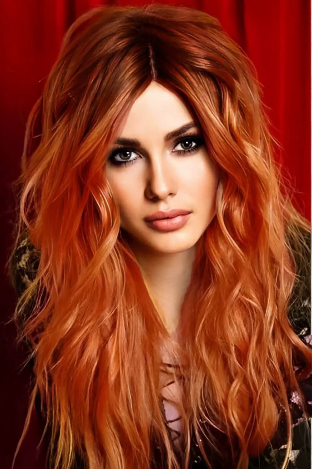 13*2" Lace Front Wigs Synthetic Long Wave 24" 150% Density by Trendsi