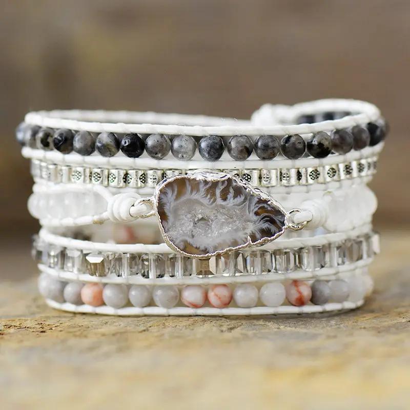 Natural Stone Layered Bracelet by Trendsi
