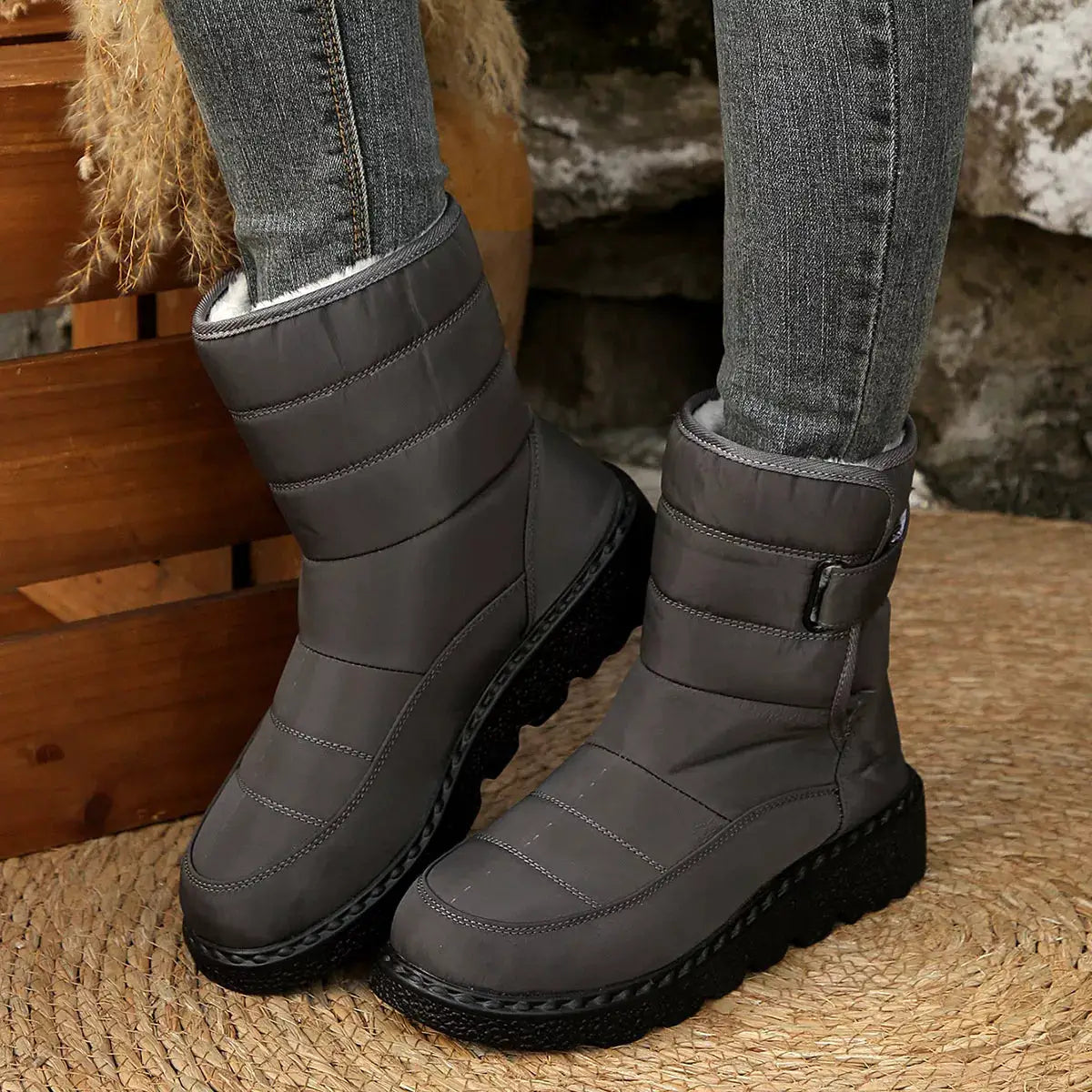 Round Toe Platform Boots by Trendsi