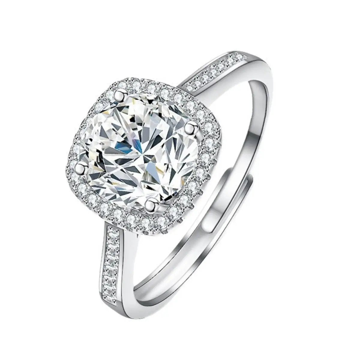 1 Carat Moissanite 925 Sterling Silver Ring by Trendsi