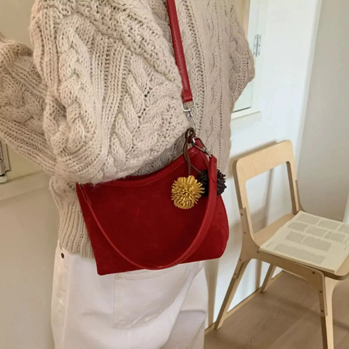 Suede Crossbody Bag with Adjustable Shoulder Strap by Trendsi