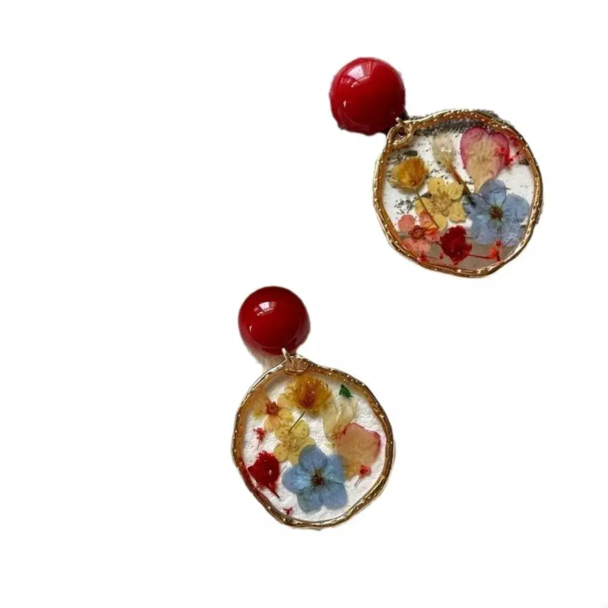 18K Gold-Plated Flower Dangle Earrings by Trendsi
