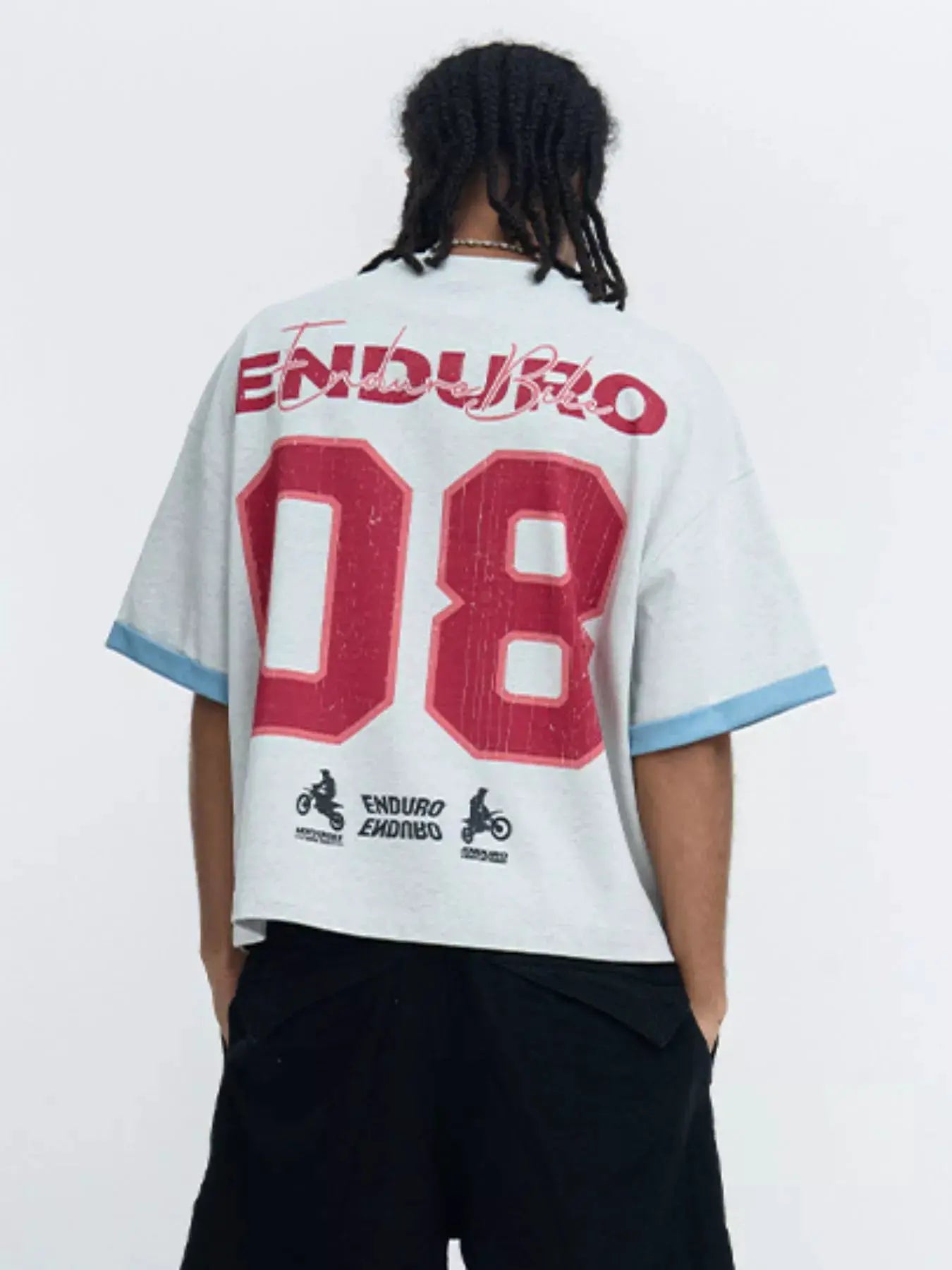 Men's Graphic Short Sleeve T-Shirt with Contrast Trim by Trendsi