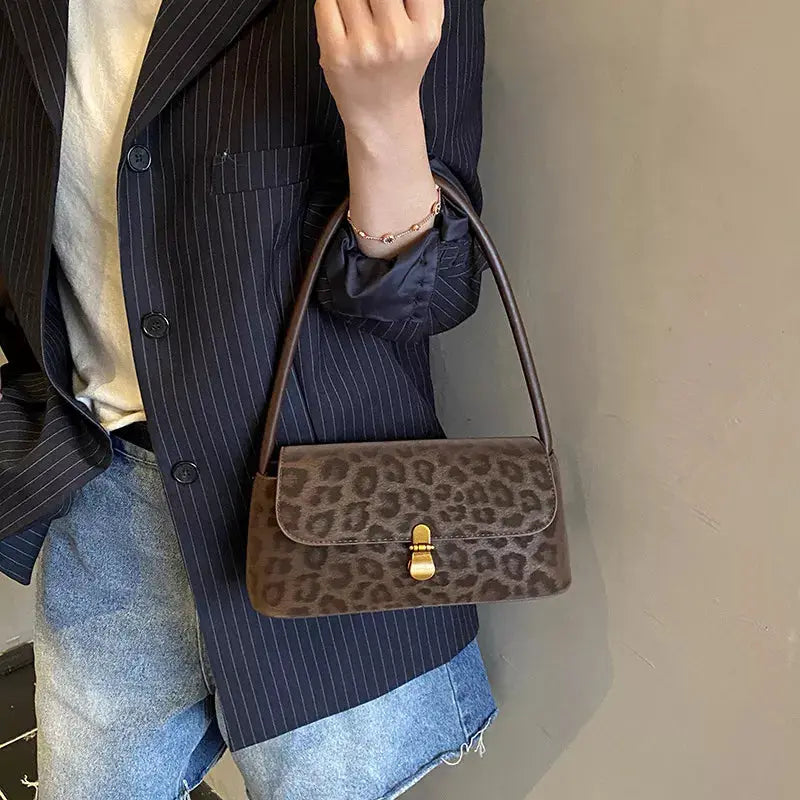 Leopard Print Shoulder Bag by Trendsi