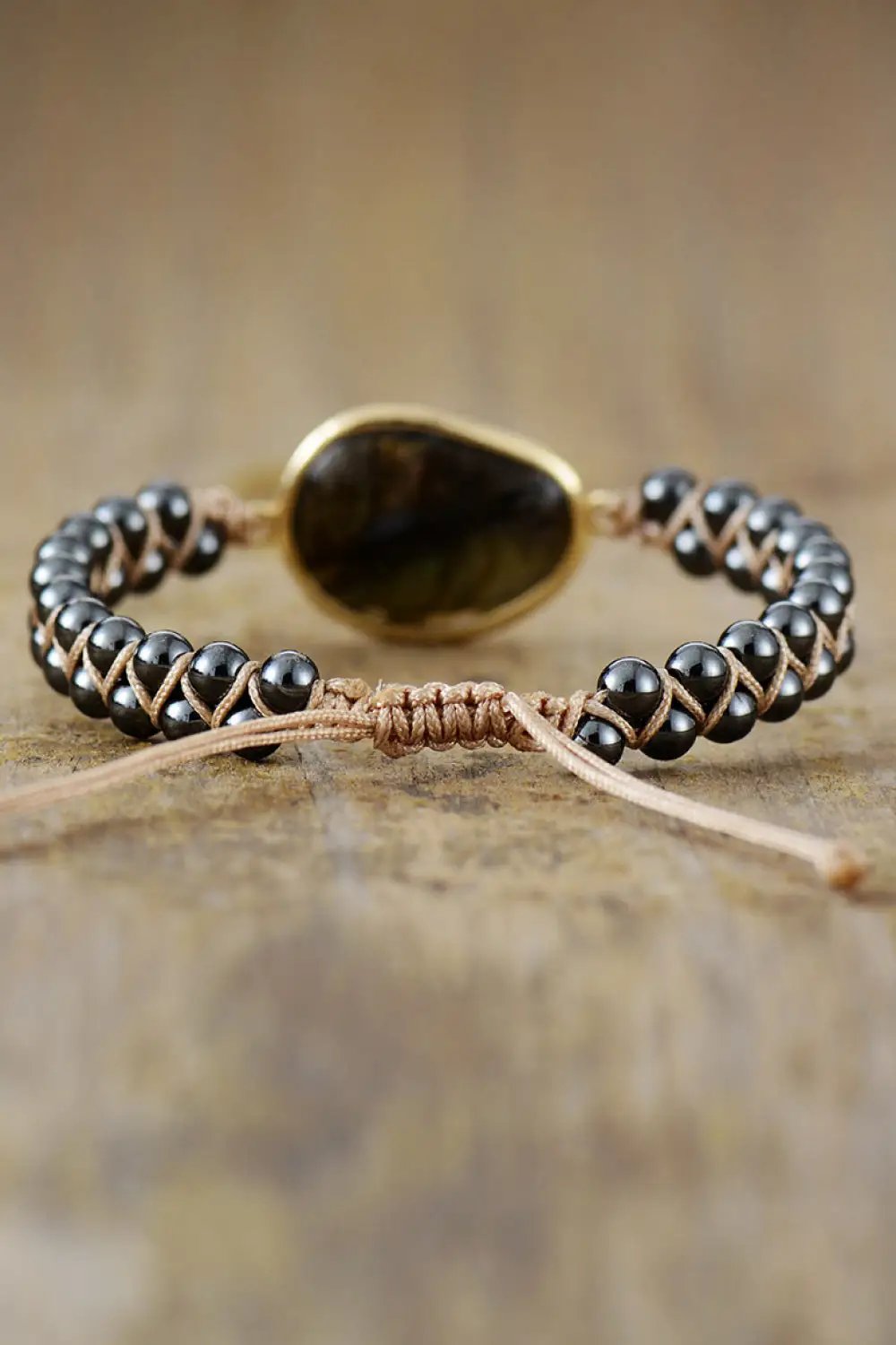 Natural Stone Beaded Bracelet by Trendsi