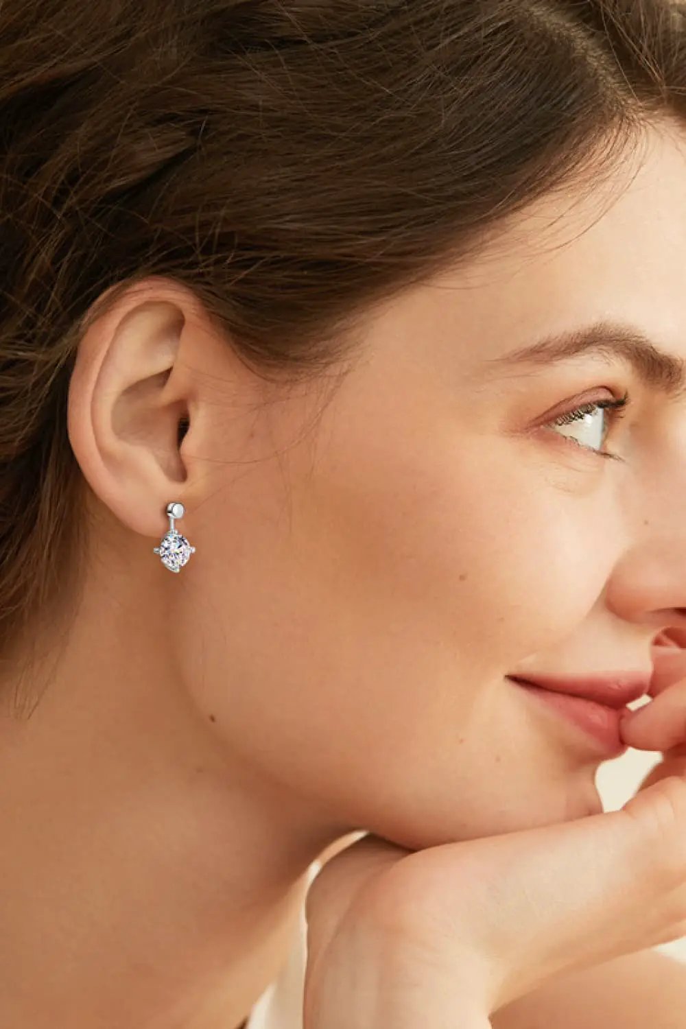 Adored 4 Carat Moissanite Drop Earrings by Trendsi