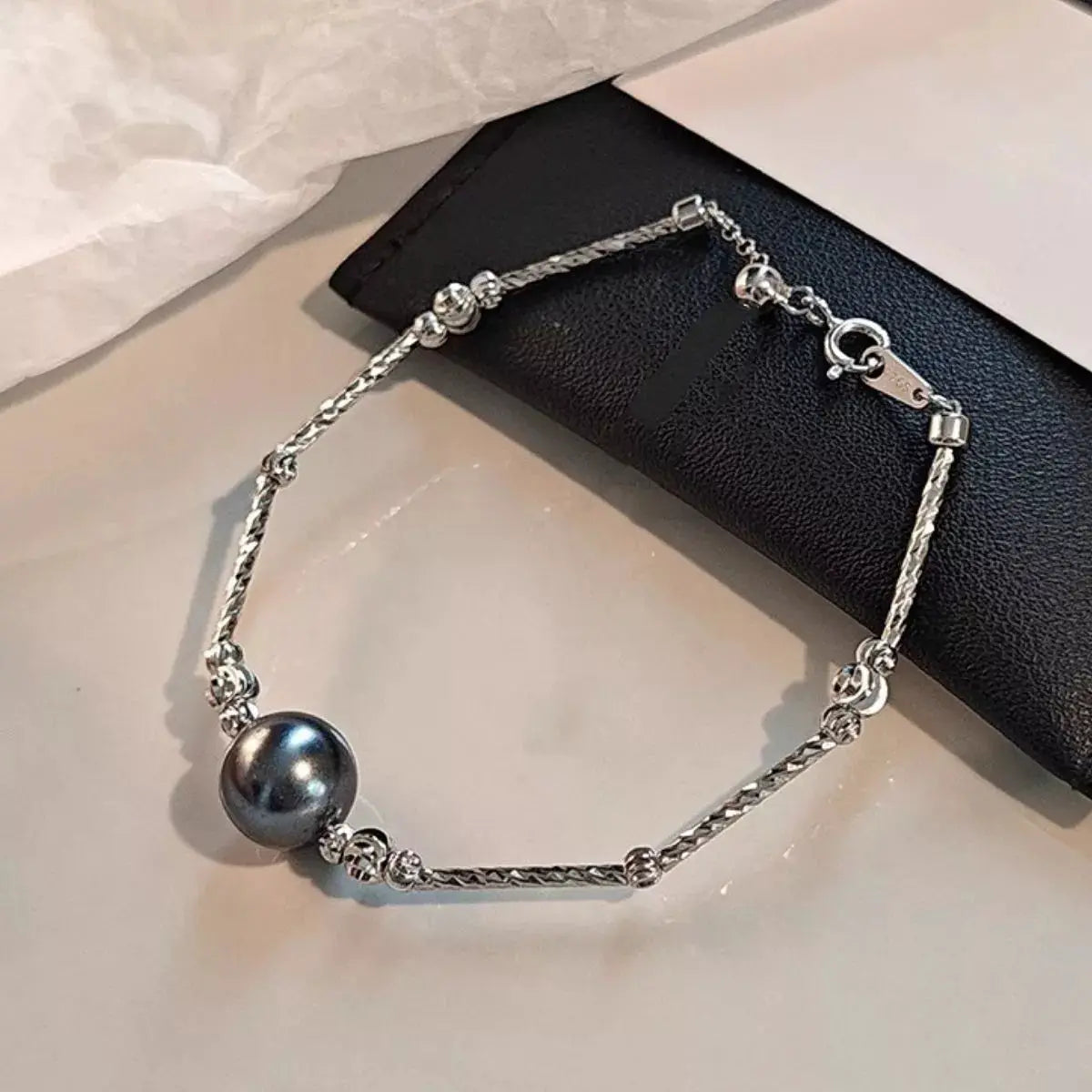Pearl Accent Chain Bracelet by Trendsi