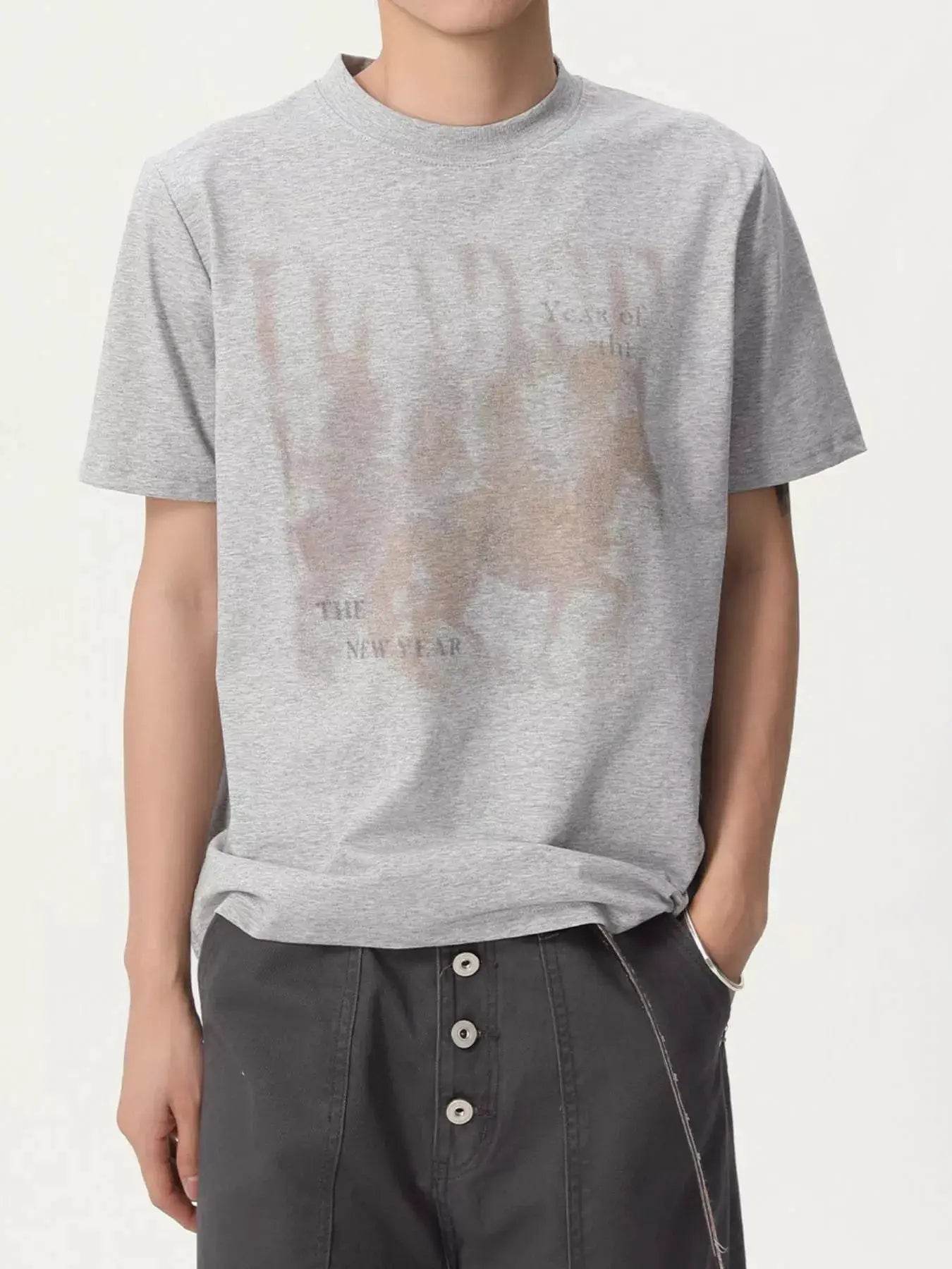 Men's Vintage Graphic Short Sleeve Tee by Trendsi