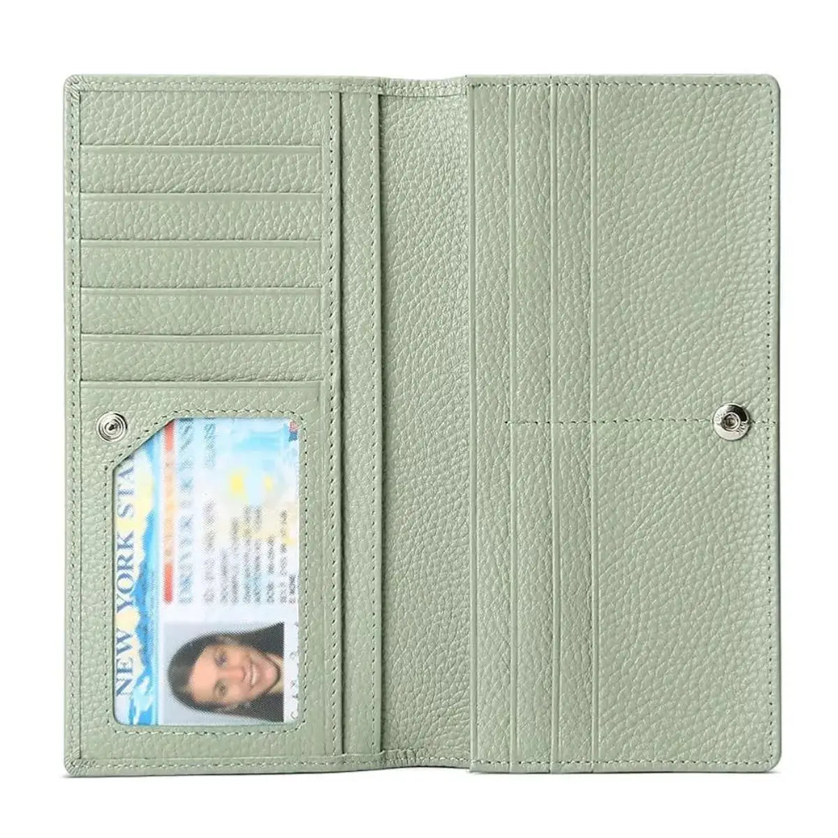 Leather Long Wallet by Trendsi