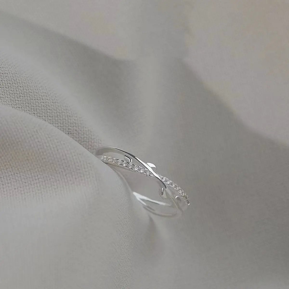 925 Sterling Silver Open Ring by Trendsi