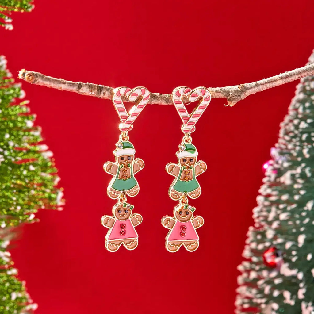 Christmas Gingerbread Drop Earrings by Trendsi
